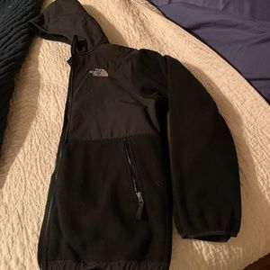 North face fleece hooded jacket